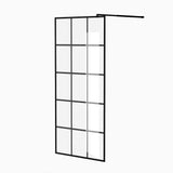 Framed Glass Shower Screen - Matte Black