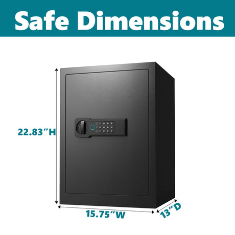 Home Safe, Fingerprint & Digital Keypad Lock, Security Cabinet