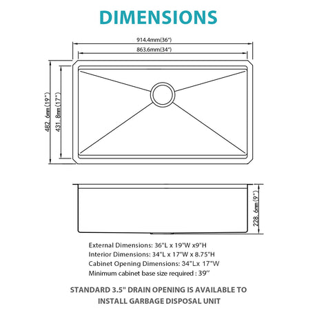 Stainless Steel Undermount Kitchen Sink With Workstation