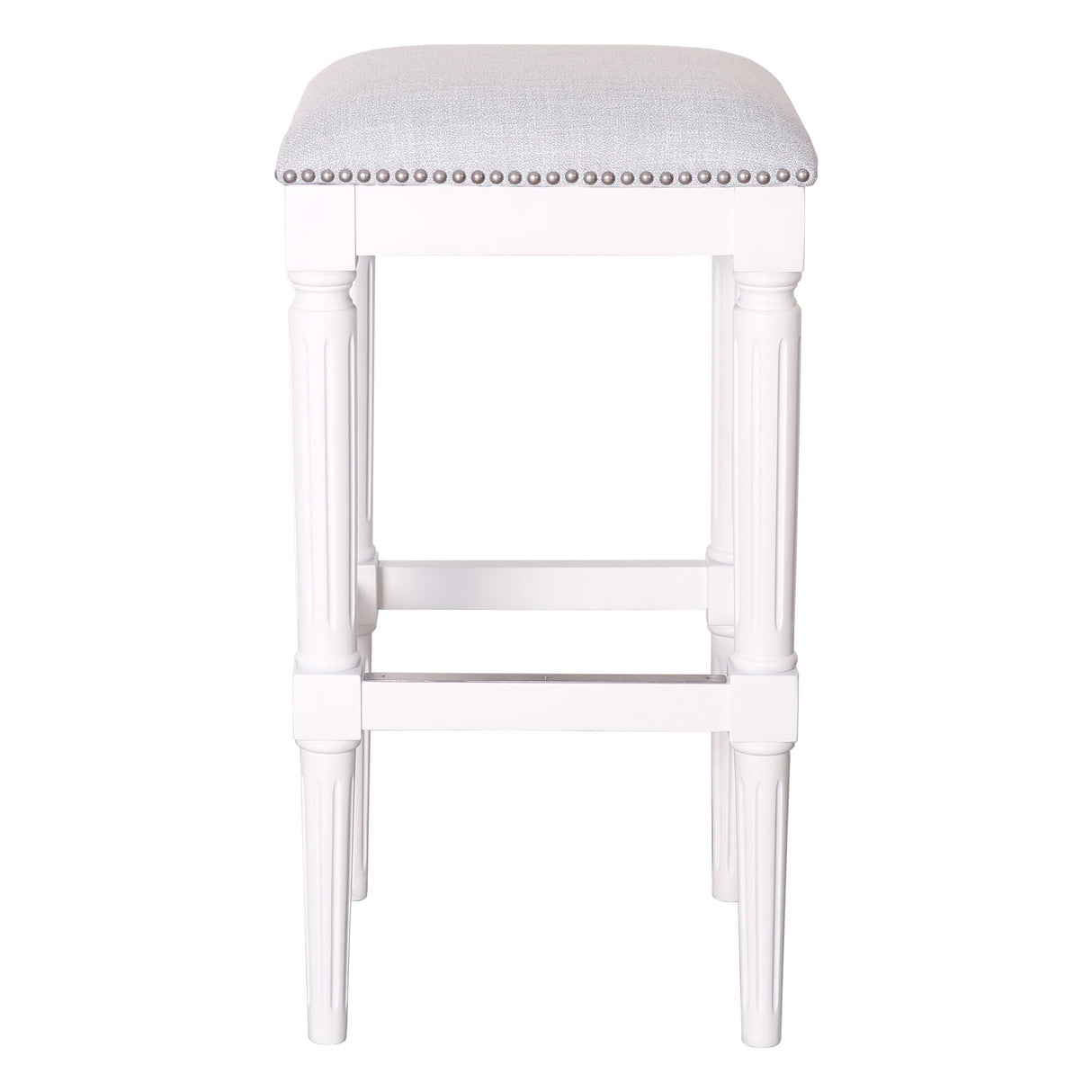 Square Stool With Upholstered Seat