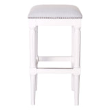 Square Stool With Upholstered Seat