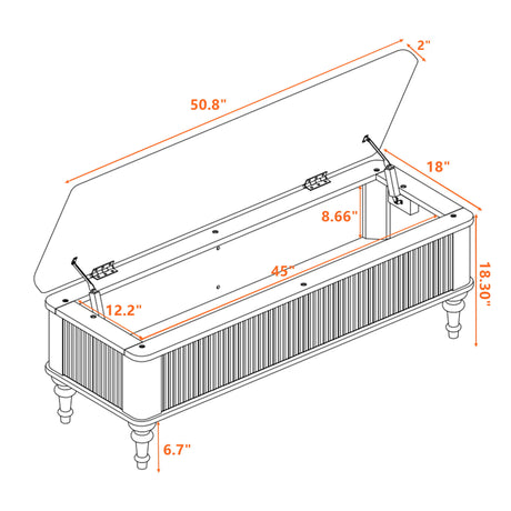 Multi Functional Storage Ottoman Bench