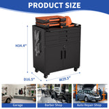 Rolling Tool Cabinet Heavy Duty Garage Storage With Lockable Doors & Drawers