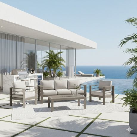 Outdoor Patio Set All-Weather & Thick Cushions