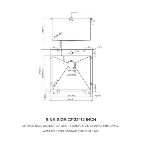 Stainless Steel Drop In Kitchen Sink, Topmount