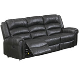 Power Reclining Sofa With Built In USB Port - Black
