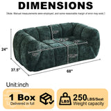 Quilted Cloud Sofa With Rounded Armrests And Piano Key Backrest Design