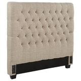 Chloe Upholstered Full Panel Headboard Oatmeal - 300007FB1