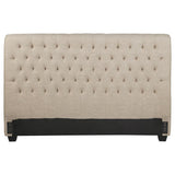 Chloe Upholstered Eastern King Panel Headboard Oatmeal - 300007KEB1