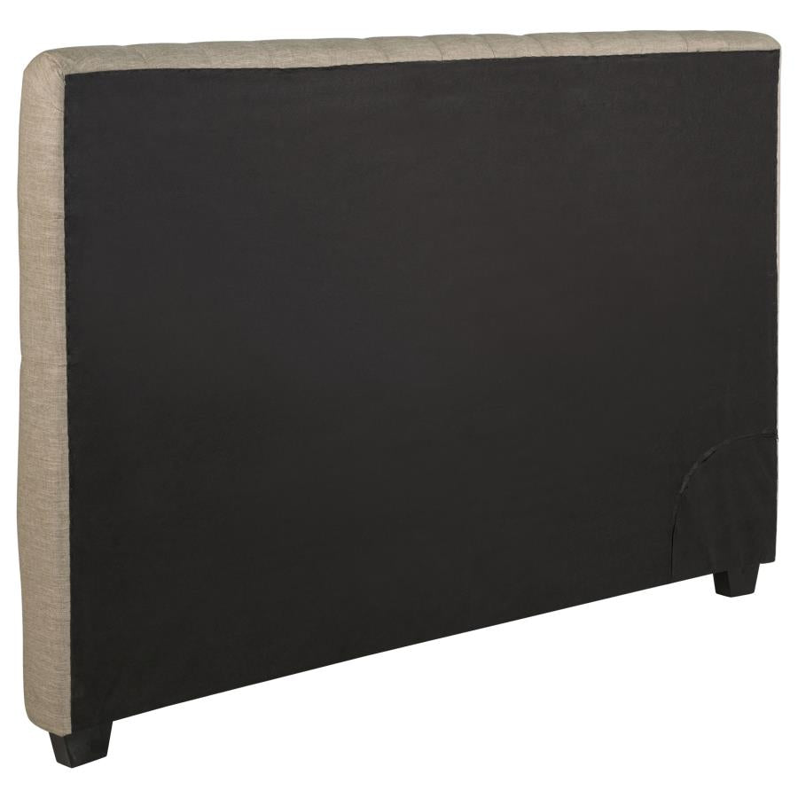 Chloe Upholstered Eastern King Panel Headboard Oatmeal - 300007KEB1