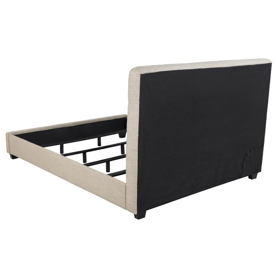 Chloe Upholstered California King Panel Bed Oatmeal - 300007KW