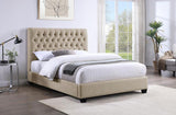Chloe Upholstered Queen Panel Bed Oatmeal - 300007Q