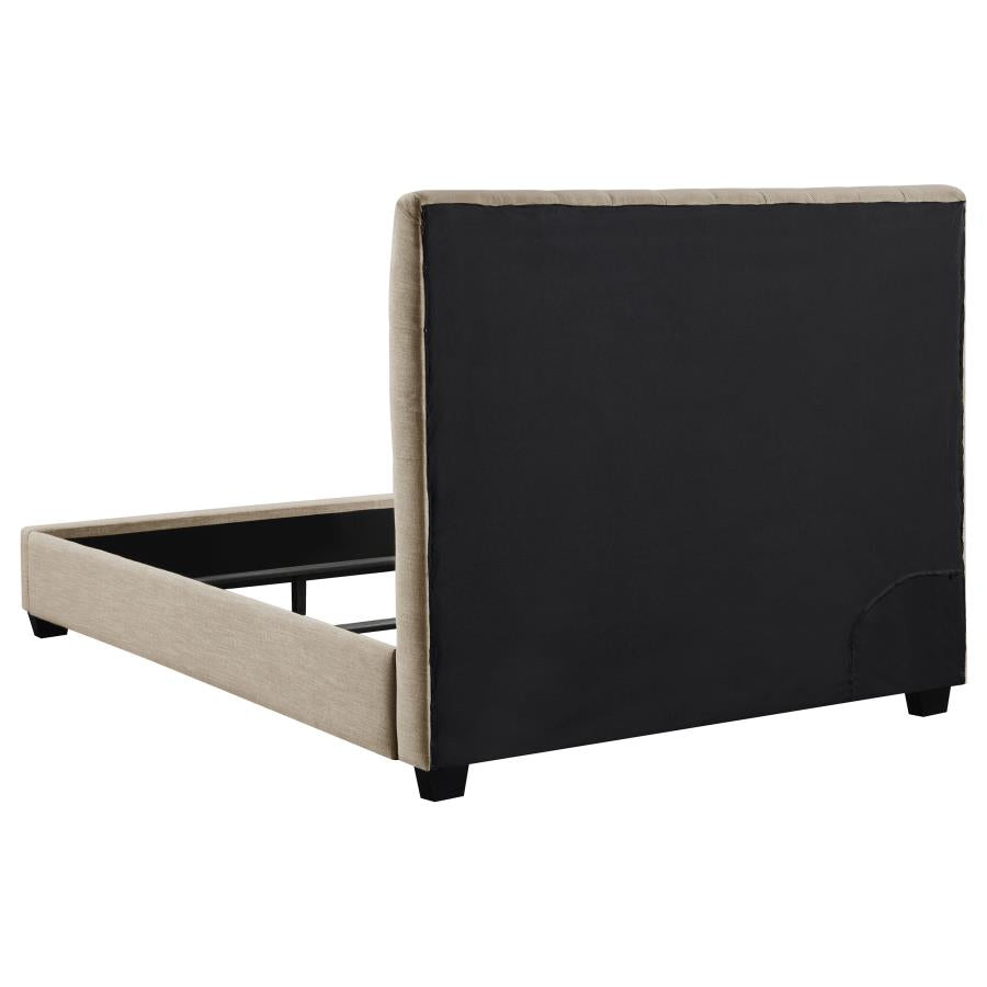 Chloe Upholstered Queen Panel Bed Oatmeal - 300007Q