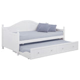 Julie Ann Wood Twin Daybed with Trundle White - 300053