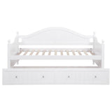 Julie Ann Wood Twin Daybed with Trundle White - 300053