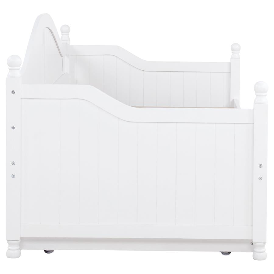 Julie Ann Wood Twin Daybed with Trundle White - 300053