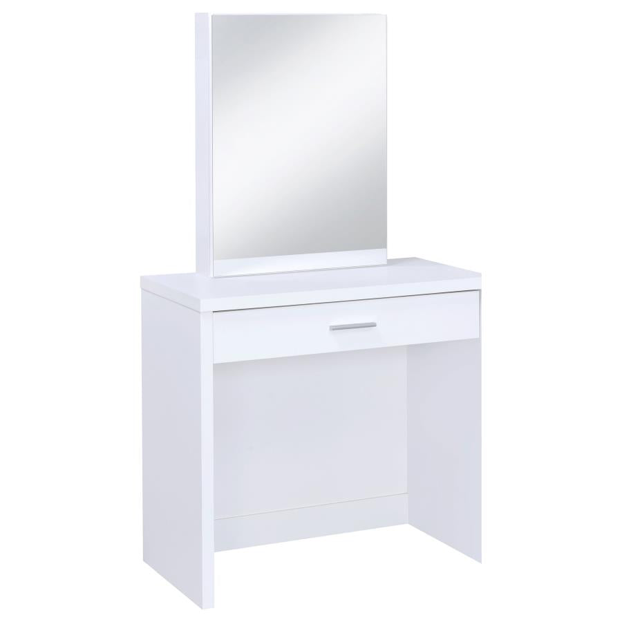Harvey Vanity Set with Lift-Top Stool White - 300290