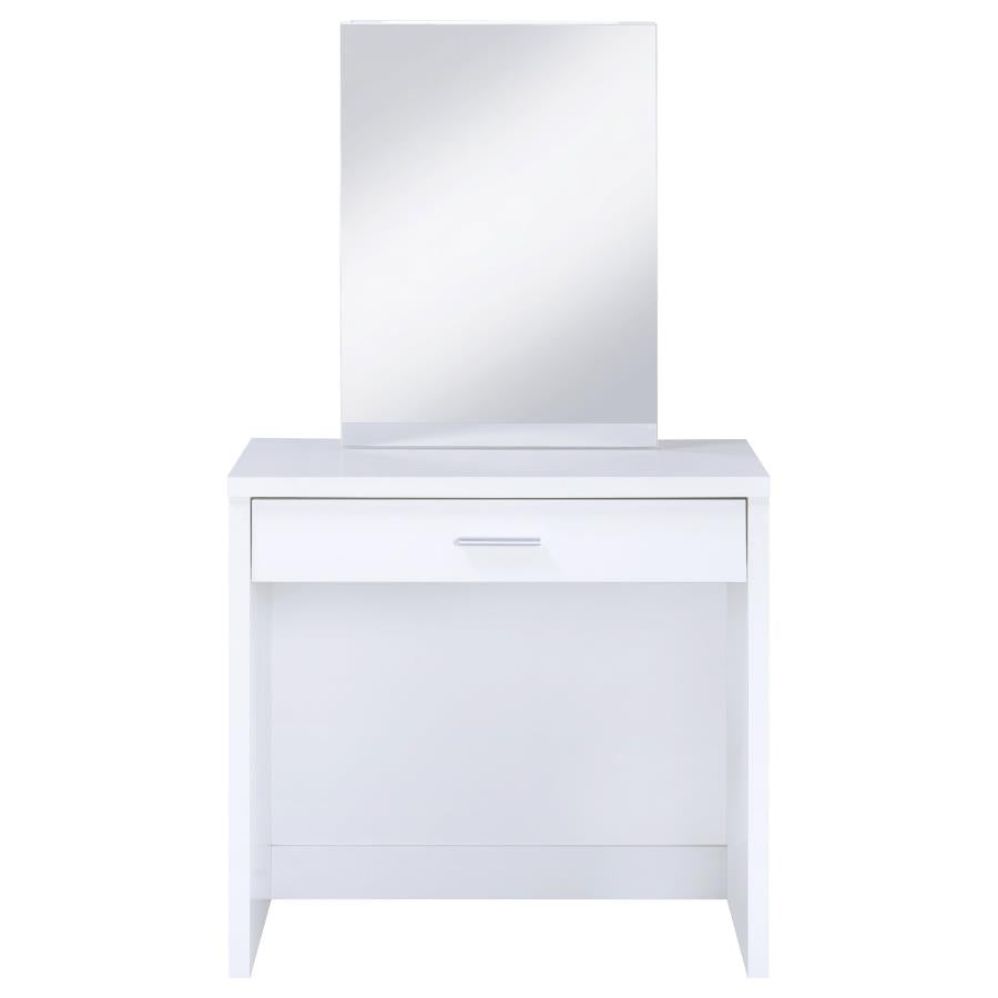 Harvey Vanity Set with Lift-Top Stool White - 300290