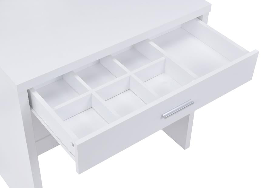 Harvey Vanity Set with Lift-Top Stool White - 300290