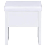 Harvey Vanity Set with Lift-Top Stool White - 300290
