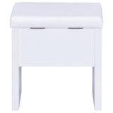 Harvey Vanity Set with Lift-Top Stool White - 300290