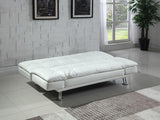 Dilleston Upholstered Tufted Convertible Sofa Bed White - 300291