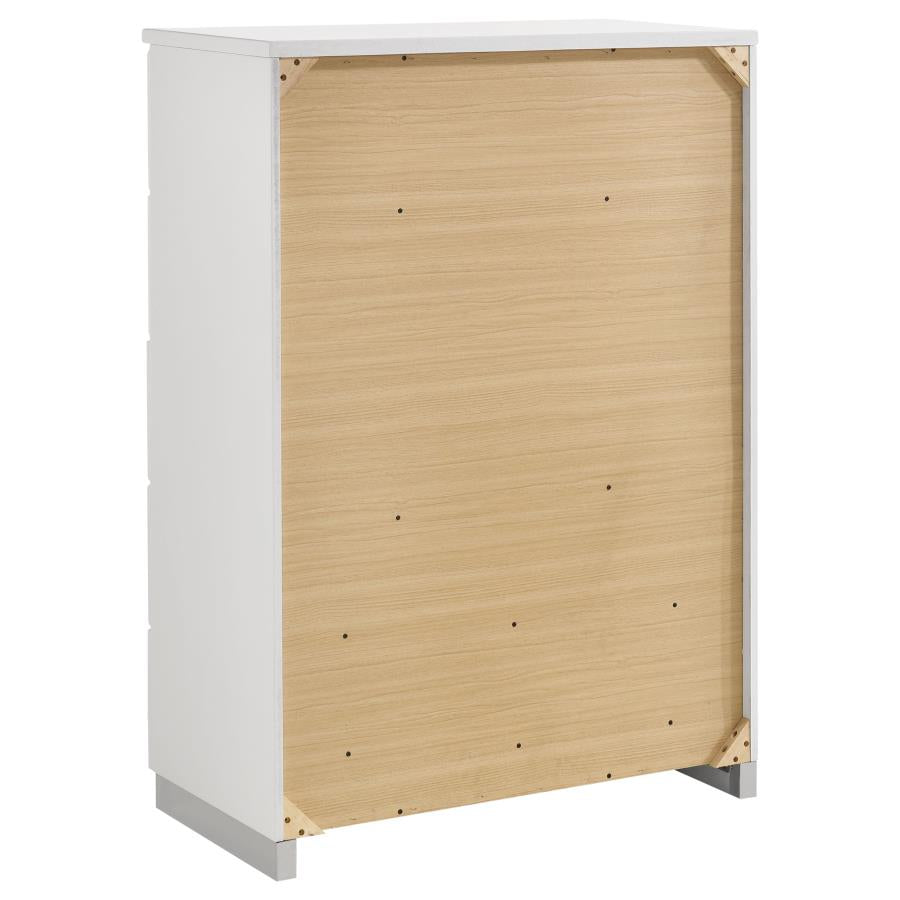 Jeremaine 5-piece Eastern King Bedroom Set White - 300345KE-S5