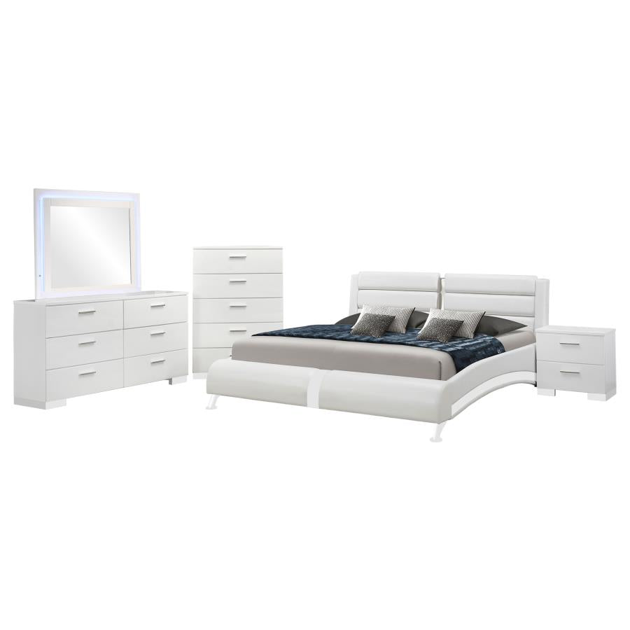 Jeremaine 5-piece California King Bedroom Set White - 300345KW-S5L