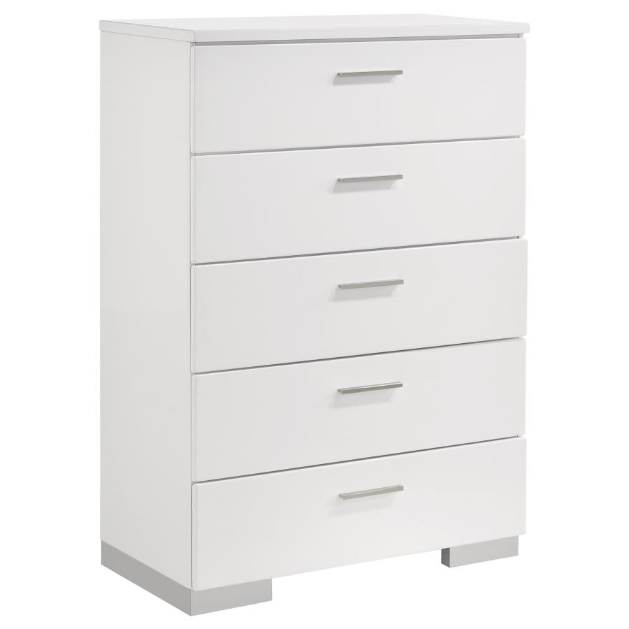 Jeremaine 5-piece Queen Bedroom Set White - 300345Q-S5L