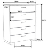 Jeremaine 5-piece Queen Bedroom Set White - 300345Q-S5L