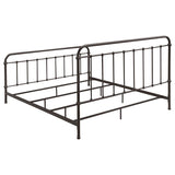 Livingston Metal Eastern King Open Frame Bed Dark Bronze - 300399KE