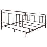 Livingston Metal Eastern King Open Frame Bed Dark Bronze - 300399KE