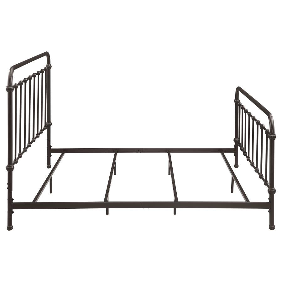 Livingston Metal Eastern King Open Frame Bed Dark Bronze - 300399KE