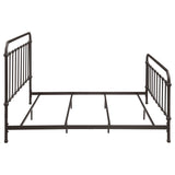 Livingston Metal Eastern King Open Frame Bed Dark Bronze - 300399KE