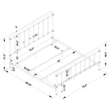 Livingston Metal Eastern King Open Frame Bed Dark Bronze - 300399KE