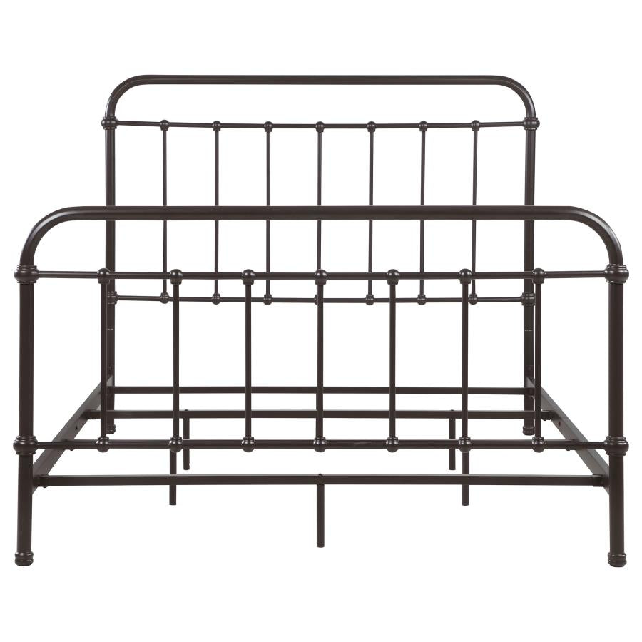 Livingston Metal Queen Open Frame Bed Dark Bronze - 300399Q