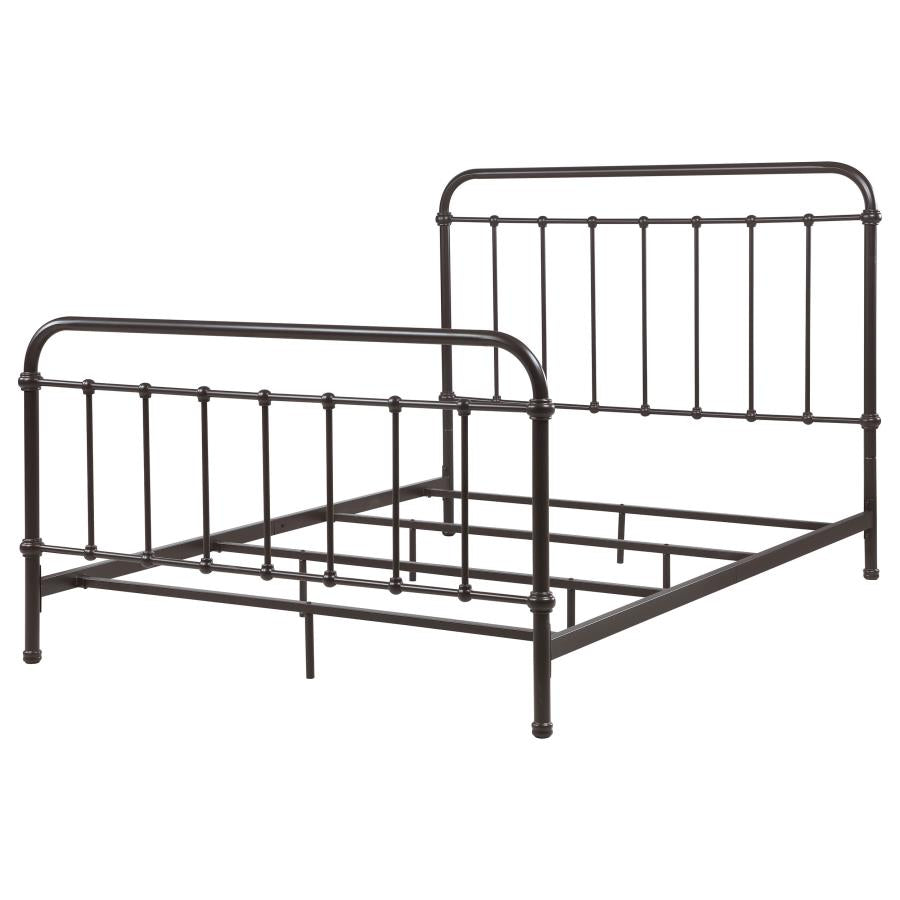 Livingston Metal Queen Open Frame Bed Dark Bronze - 300399Q