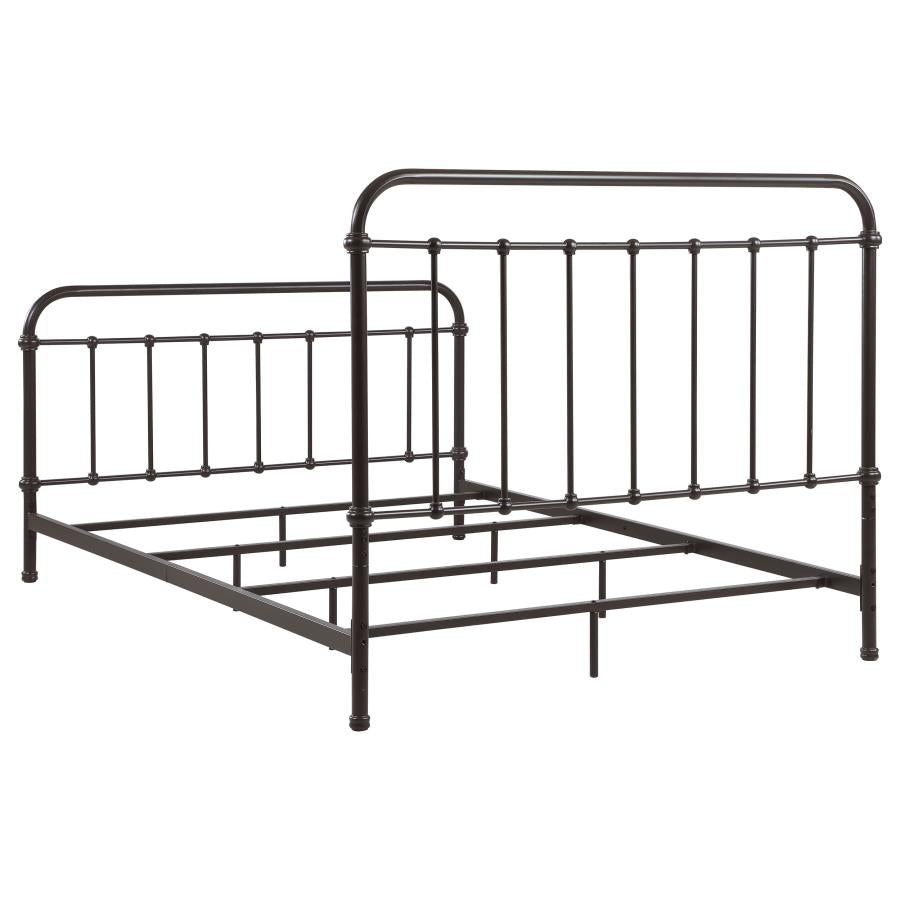 Livingston Metal Queen Open Frame Bed Dark Bronze - 300399Q