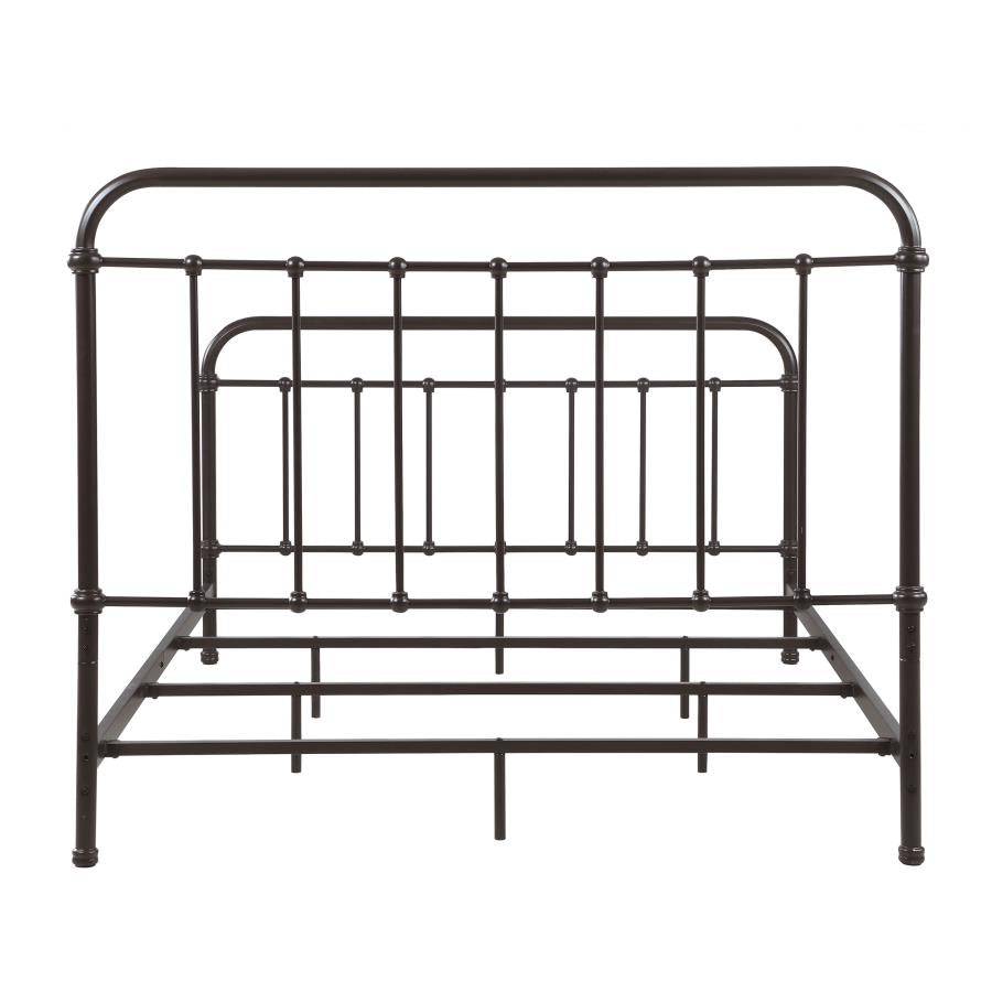 Livingston Metal Queen Open Frame Bed Dark Bronze - 300399Q