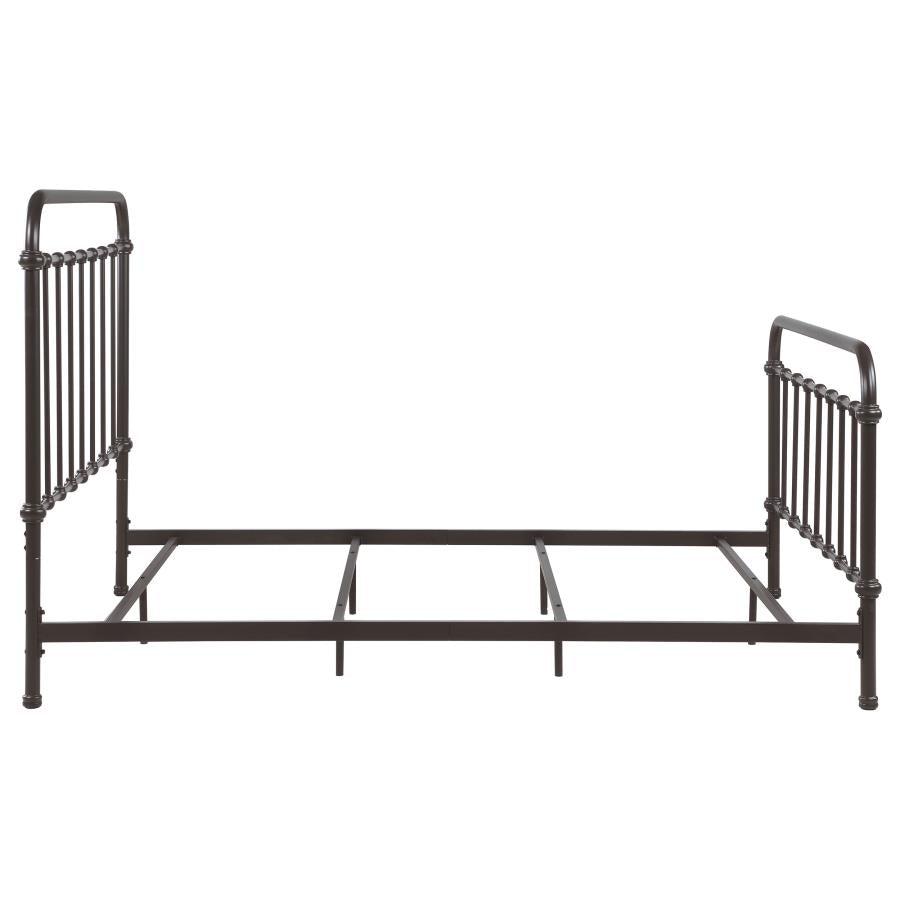 Livingston Metal Queen Open Frame Bed Dark Bronze - 300399Q
