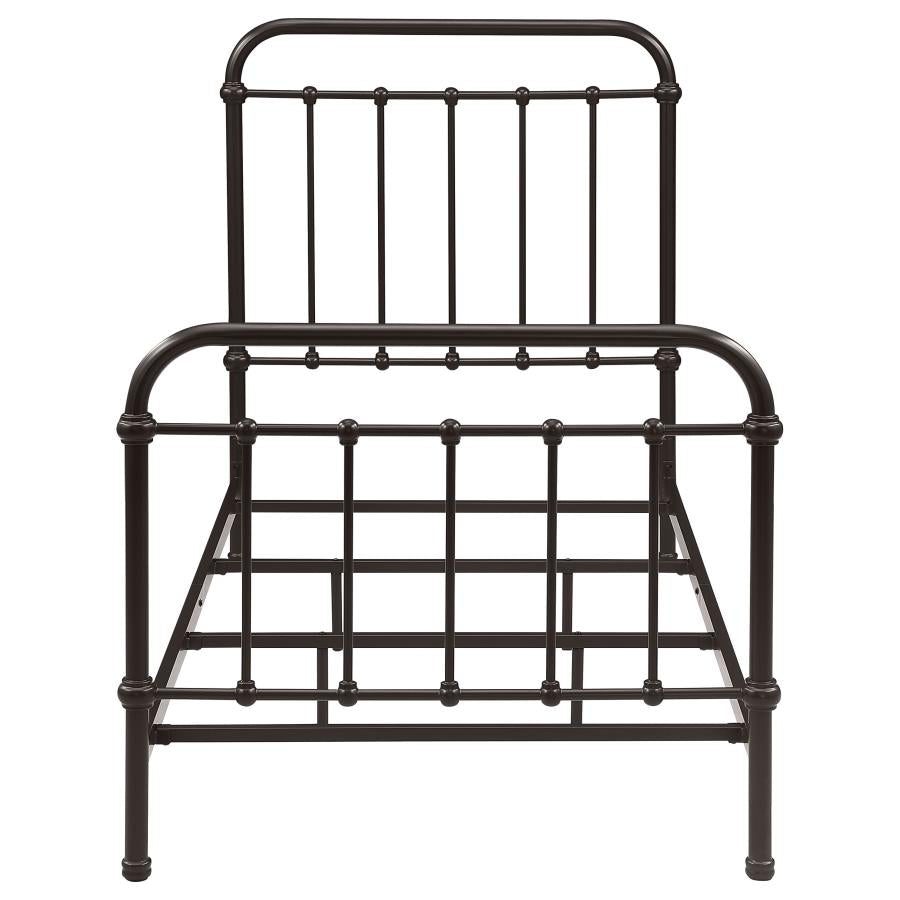 Livingston Metal Twin Open Frame Bed Dark Bronze - 300399T