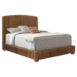 Laughton Banana Leaf Eastern King Panel Bed Amber - 300501KE