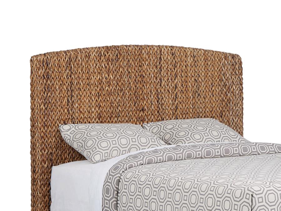 Laughton Banana Leaf Eastern King Panel Bed Amber - 300501KE