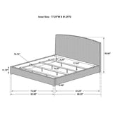Laughton Banana Leaf Eastern King Panel Bed Amber - 300501KE