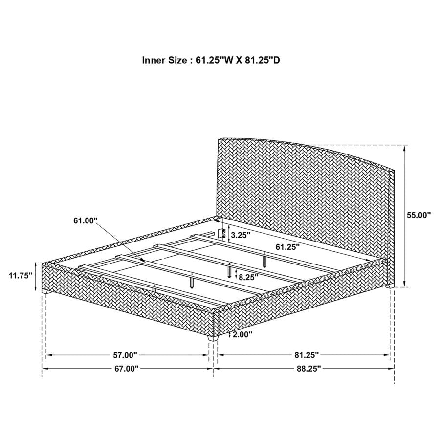 Laughton Banana Leaf Queen Panel Bed Amber - 300501Q