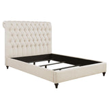 Devon 57-inch Upholstered Queen Panel Bed Beige - 300525Q