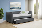 Brodie Upholstered Twin Daybed with Trundle Grey - 300554