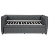 Brodie Upholstered Twin Daybed with Trundle Grey - 300554