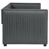Brodie Upholstered Twin Daybed with Trundle Grey - 300554