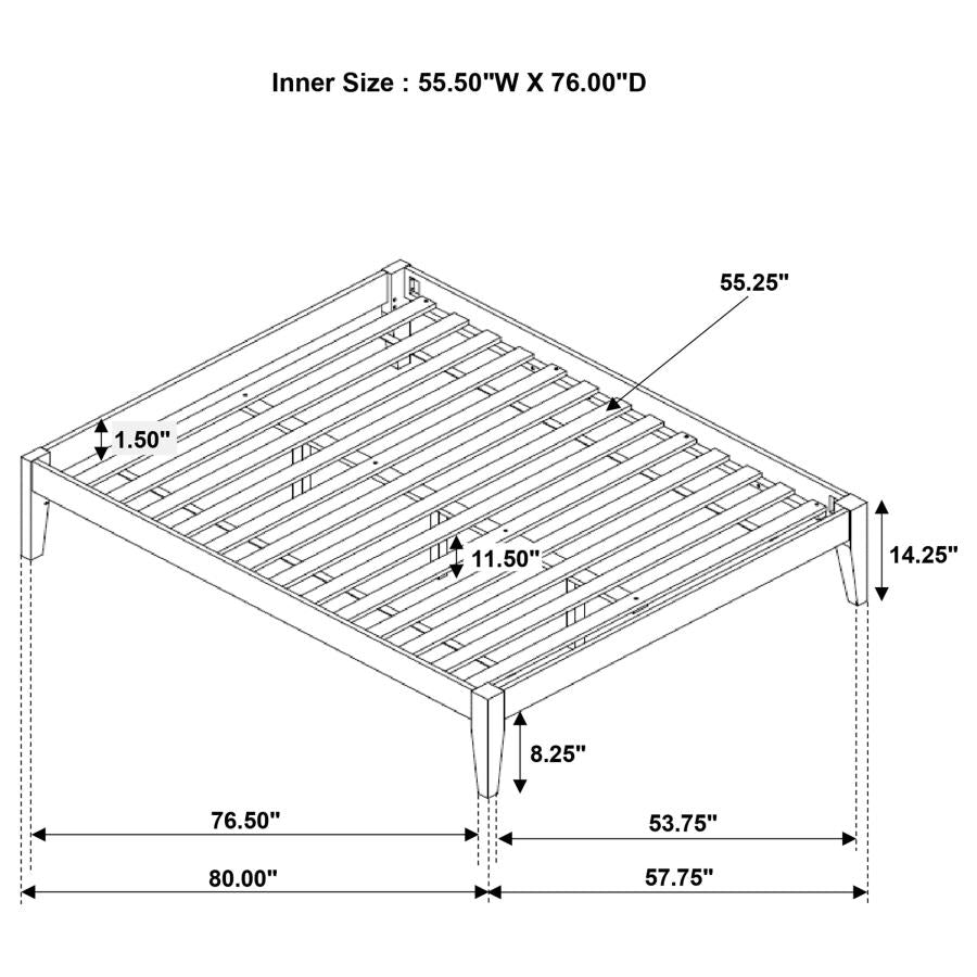 Hounslow Full Universal Platform Bed Cappuccino - 300555F